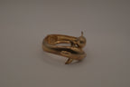 Vintage double dolphin open clasp bangle bracelet