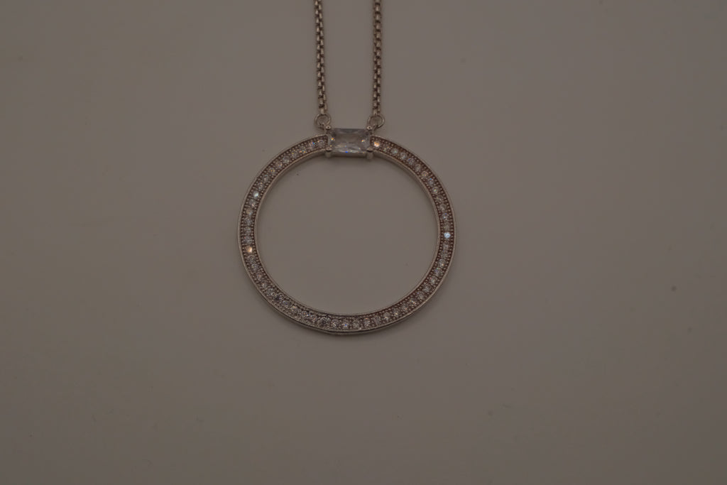 ANI Eternity circle pendant necklace&nbsp;
