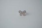 Sterling Silver Butterfly Baguette Stone Ring