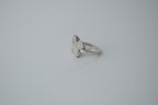 Sterling Silver Butterfly Baguette Stone Ring
