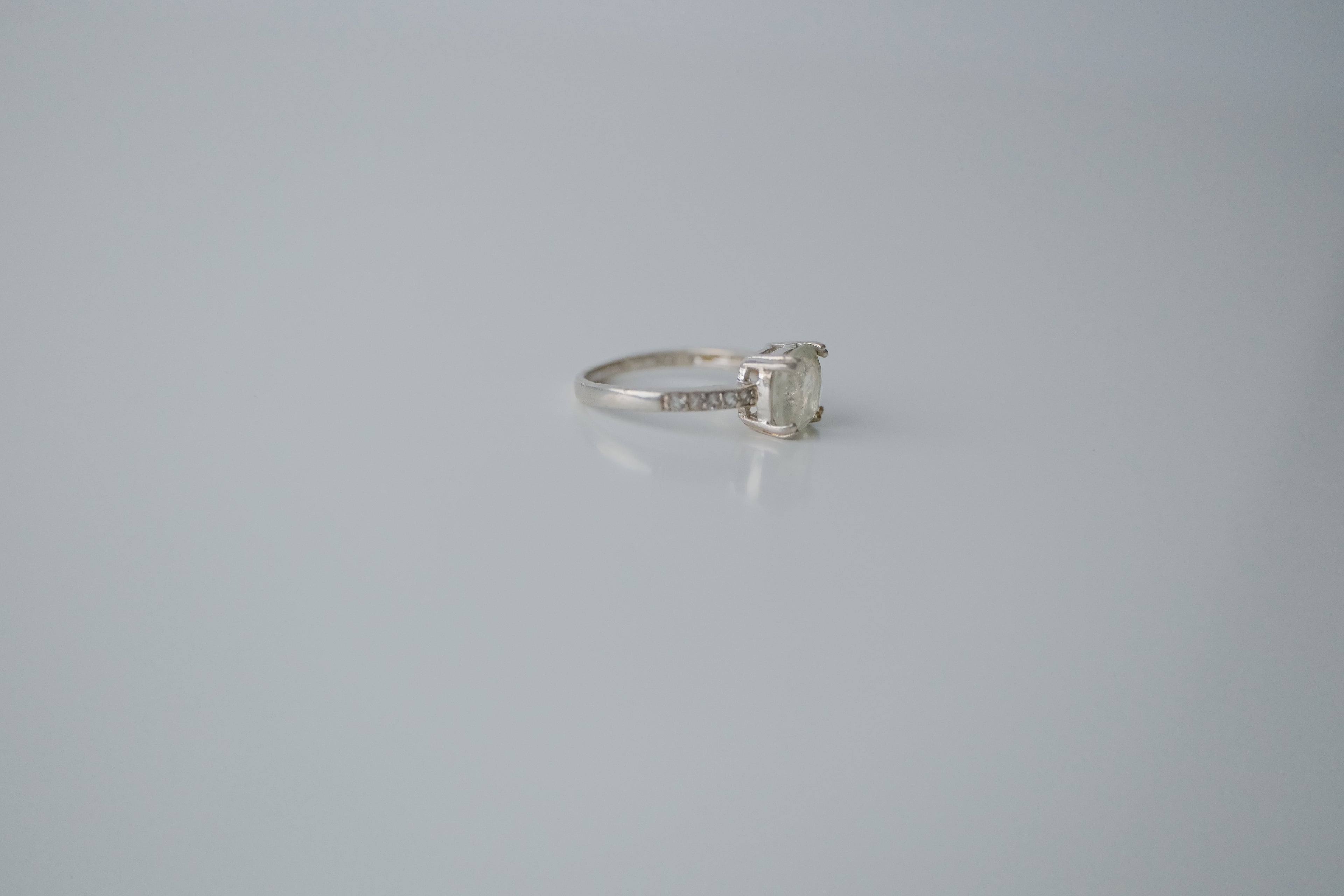 Vintage Sterling Silver Cushion Cut Ring