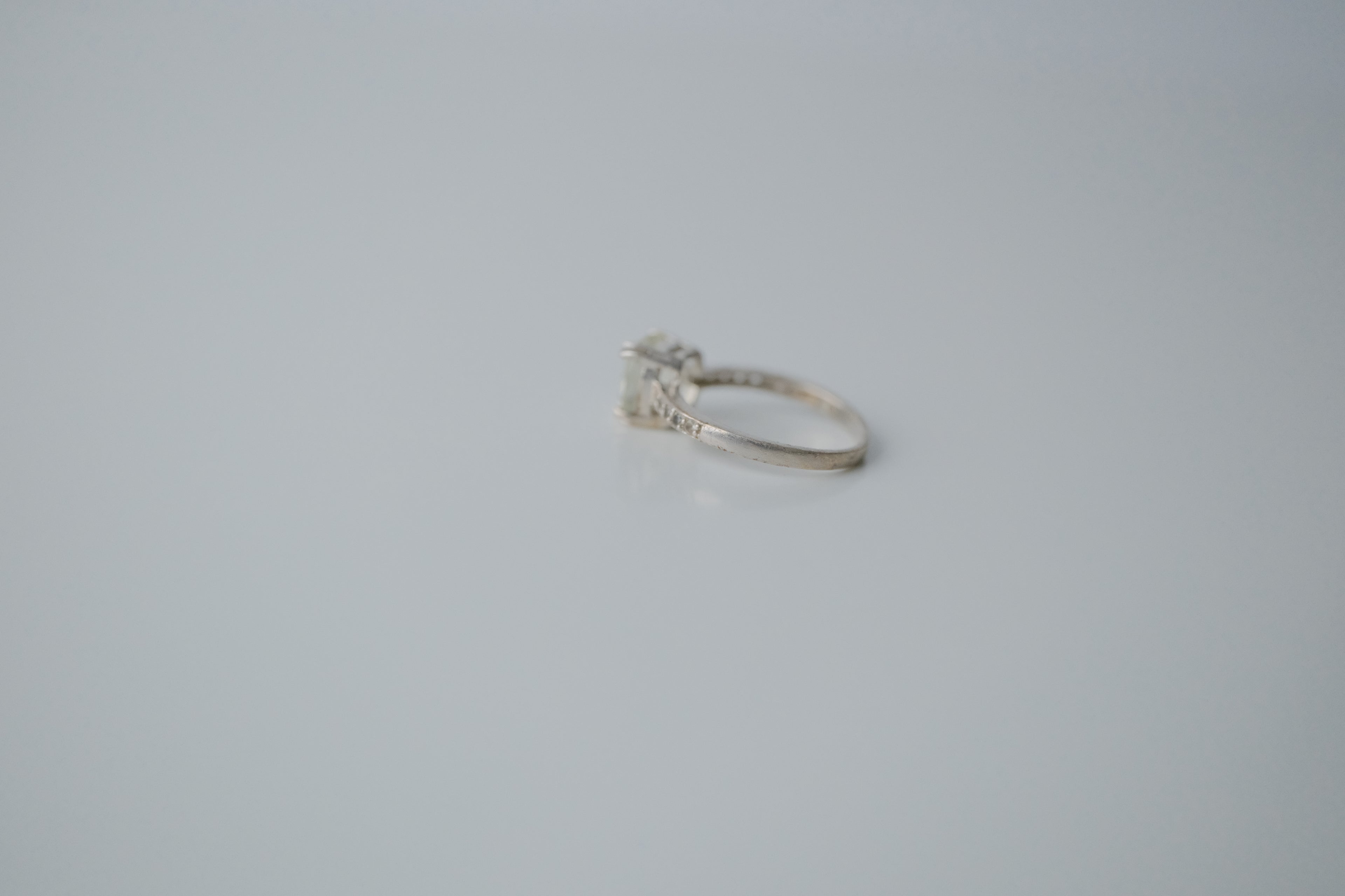 Vintage Sterling Silver Cushion Cut Ring
