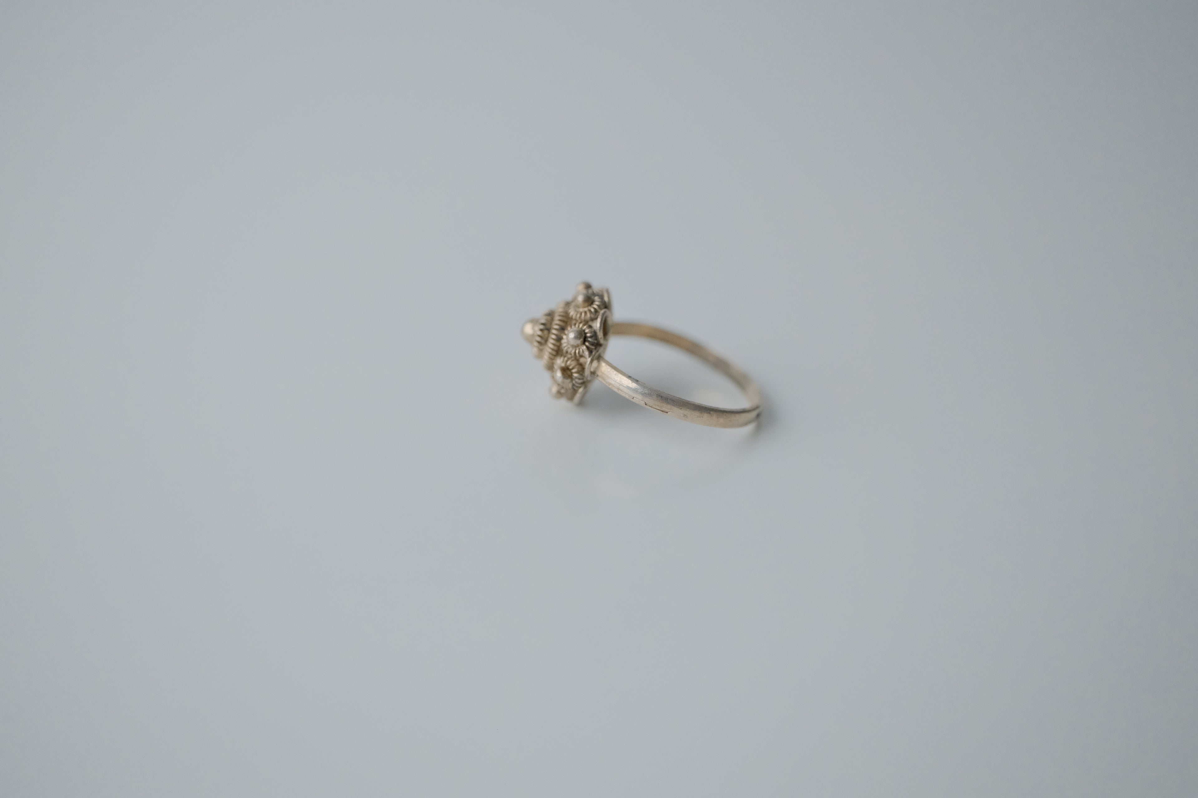 Vintage Sterling Silver Dutch Button Ring