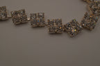 Square shaped rhinestone link tennis bracelet