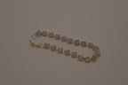 Square shaped rhinestone link tennis bracelet