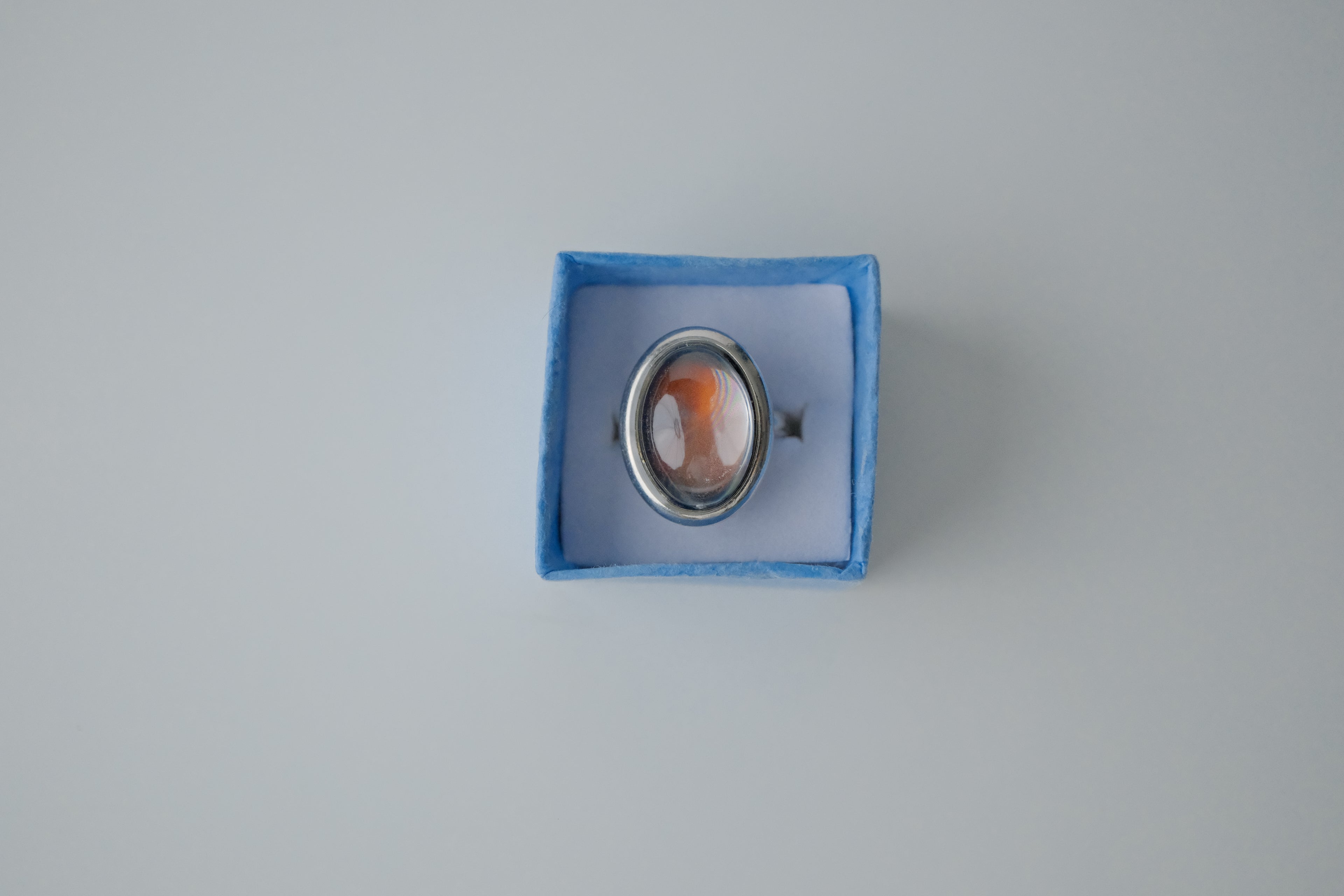 Vintage Sterling Silver Clear Stone Ring