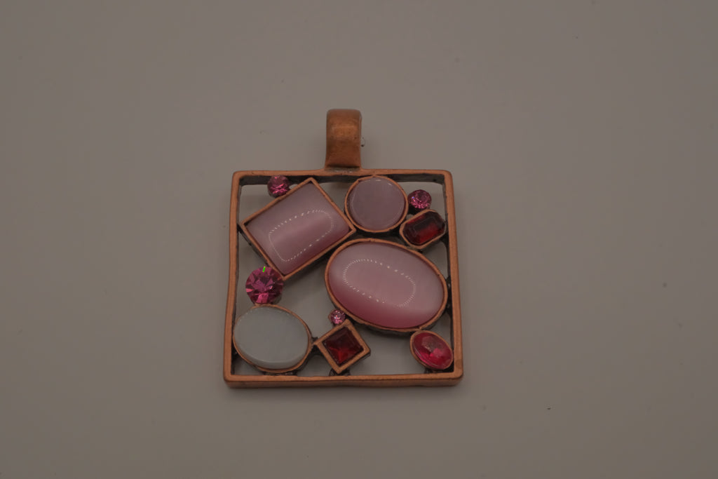 Vintage Lia Sophia "Intermix" pink pendant