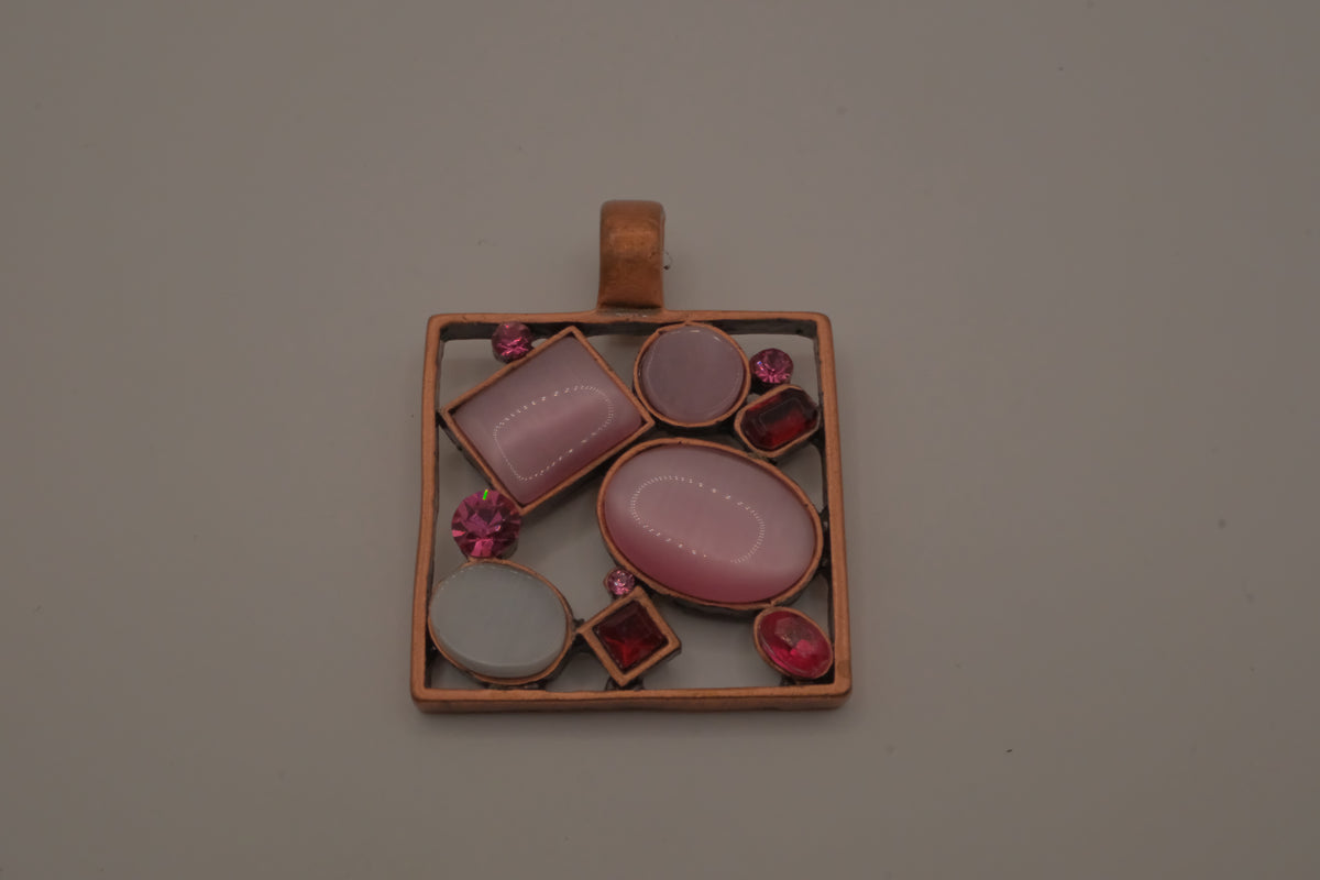 Vintage Lia Sophia "Intermix" pink pendant