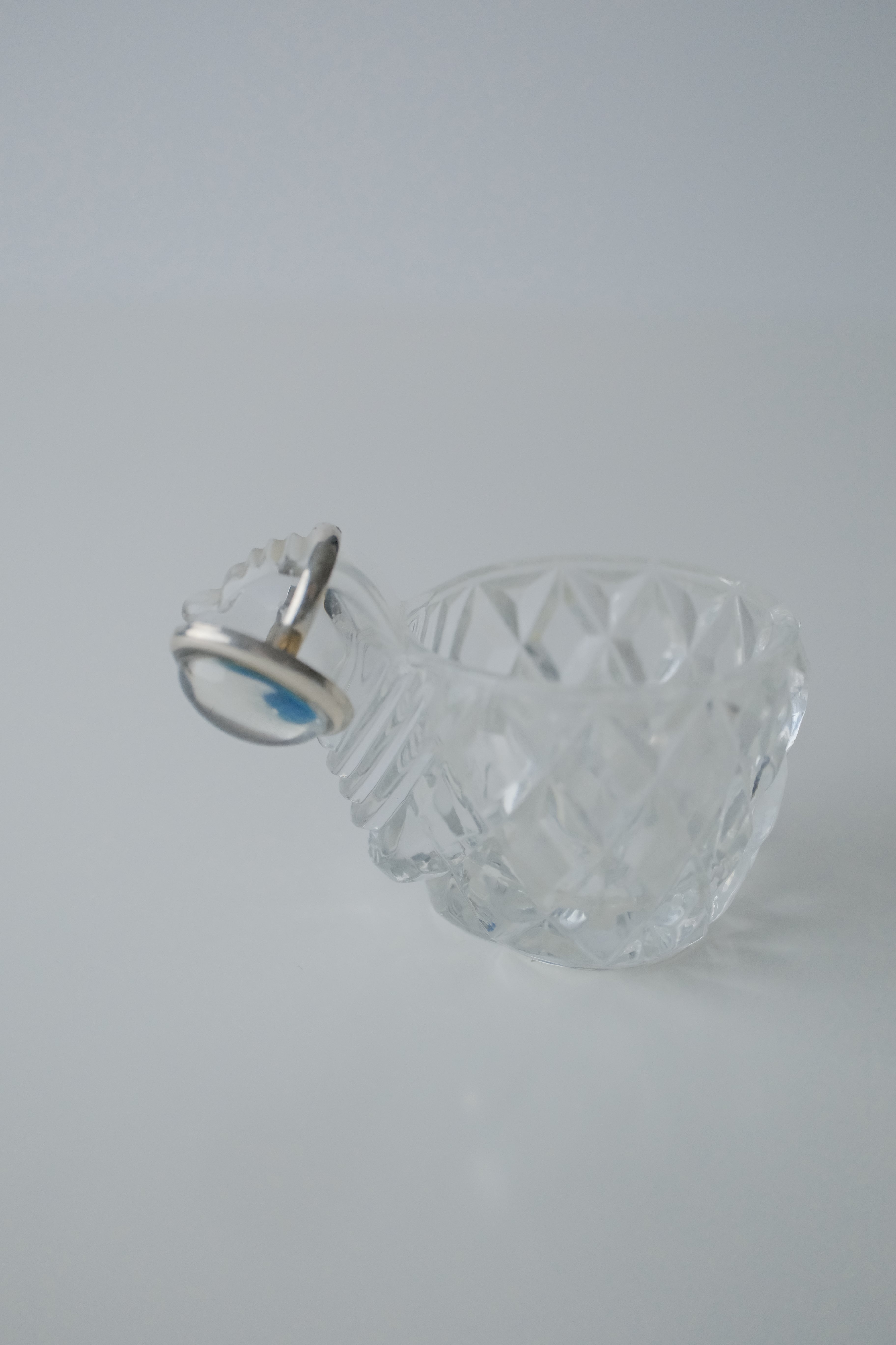 Vintage Sterling Silver Clear Stone Ring