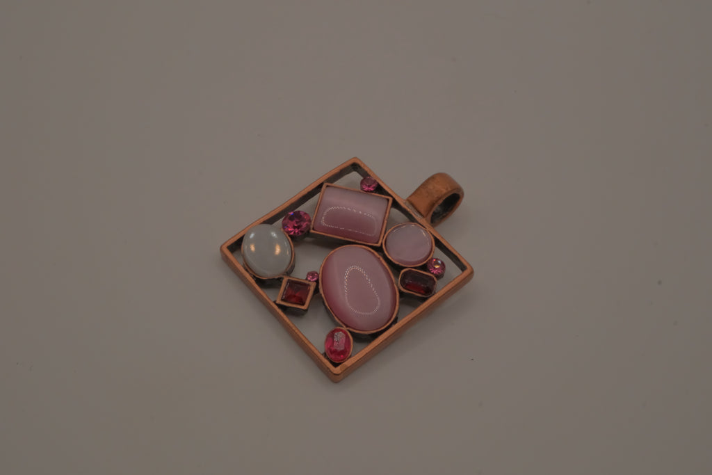 Vintage Lia Sophia "Intermix" pink pendant