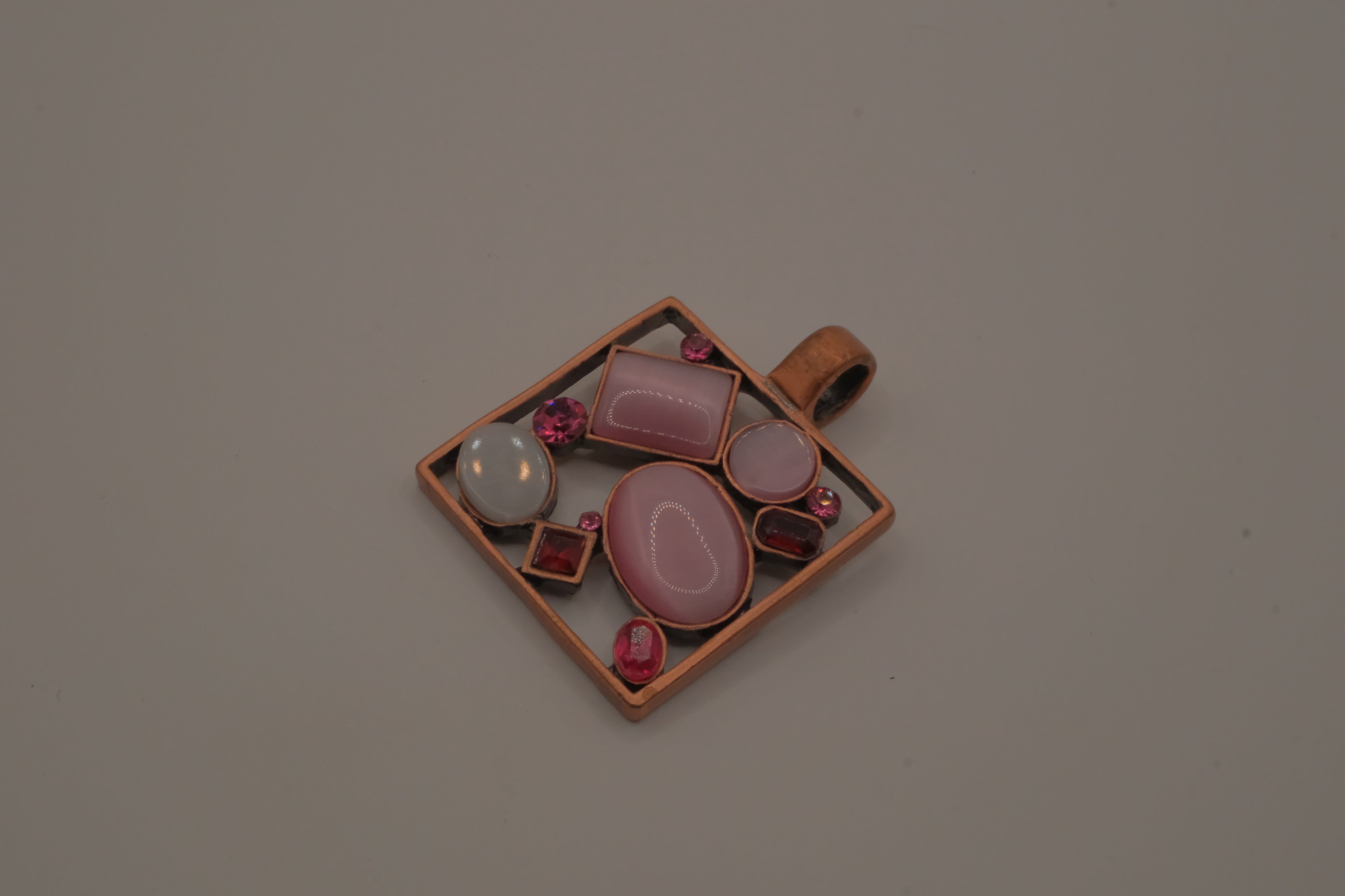 Vintage Lia Sophia "Intermix" pink pendant