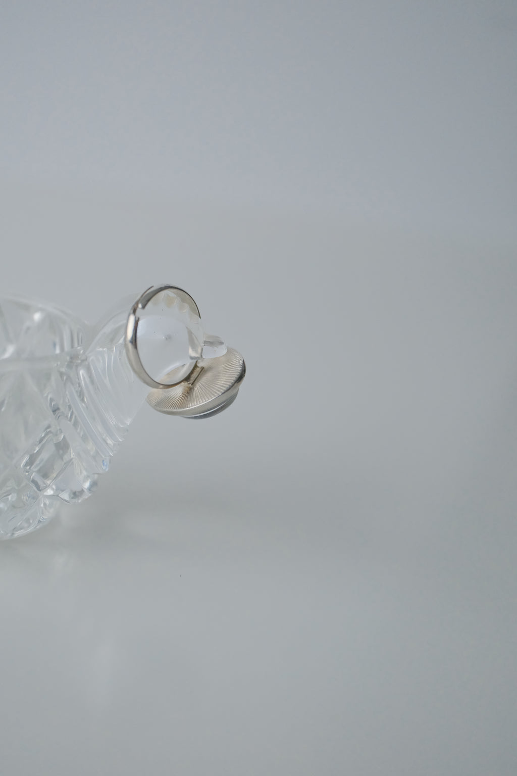 Vintage Sterling Silver Clear Stone Ring