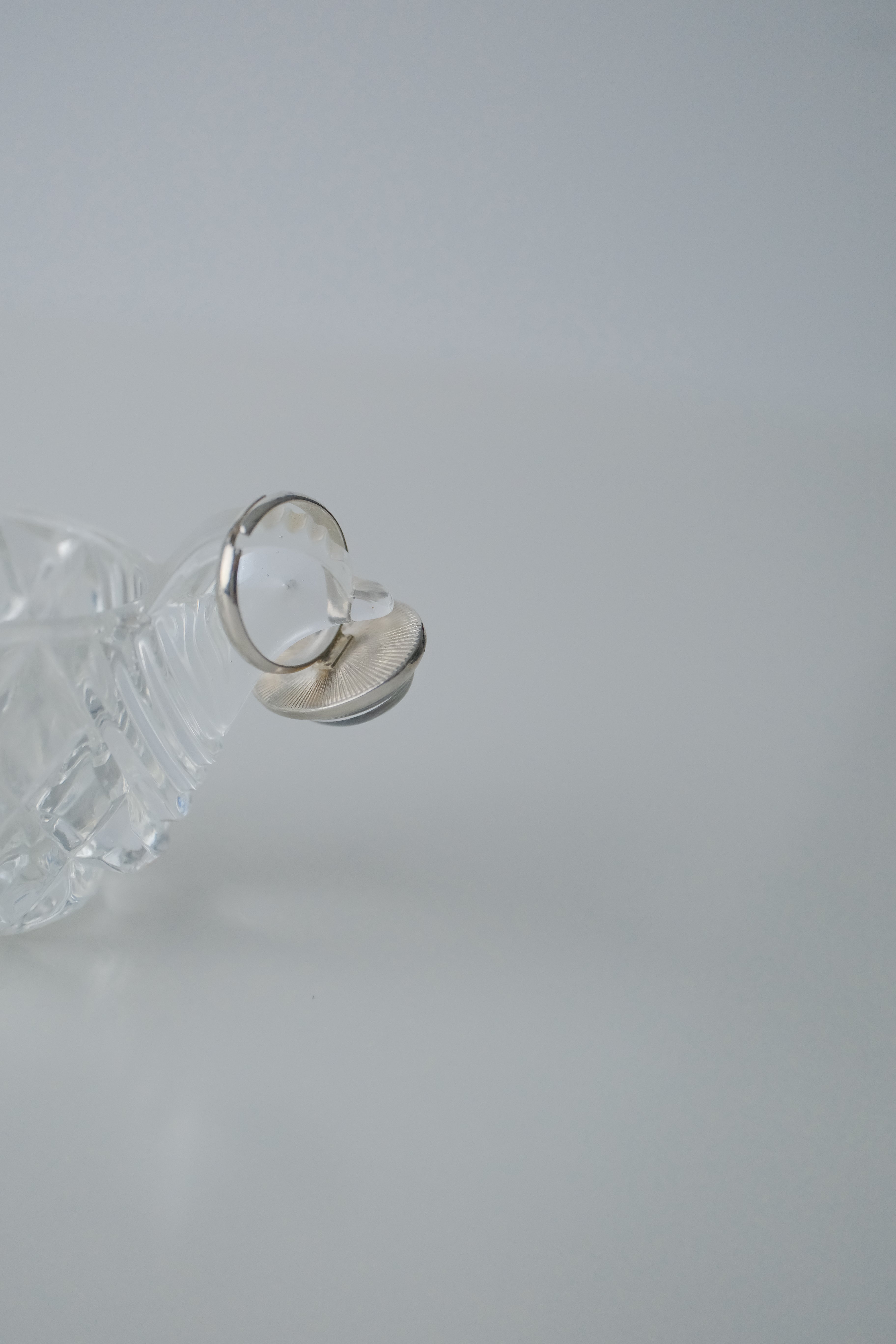 Vintage Sterling Silver Clear Stone Ring