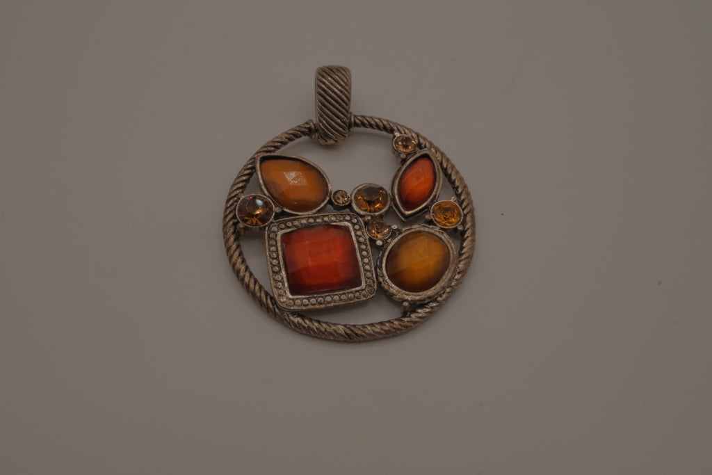 Vintage round statement pendant