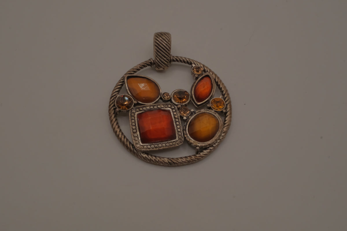 Vintage round statement pendant