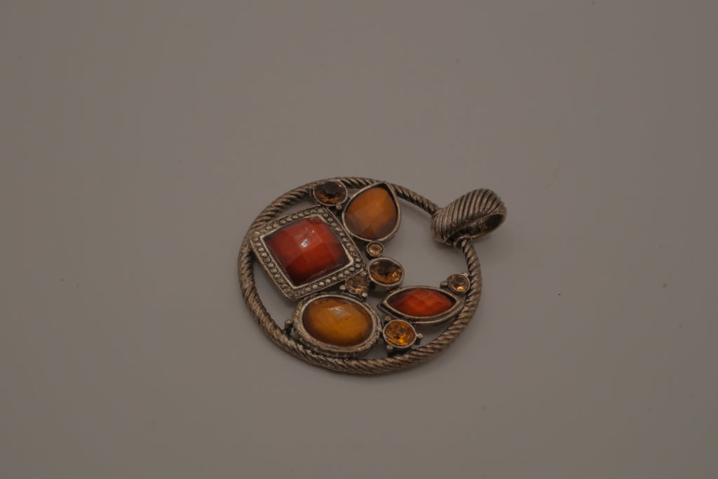Vintage round statement pendant