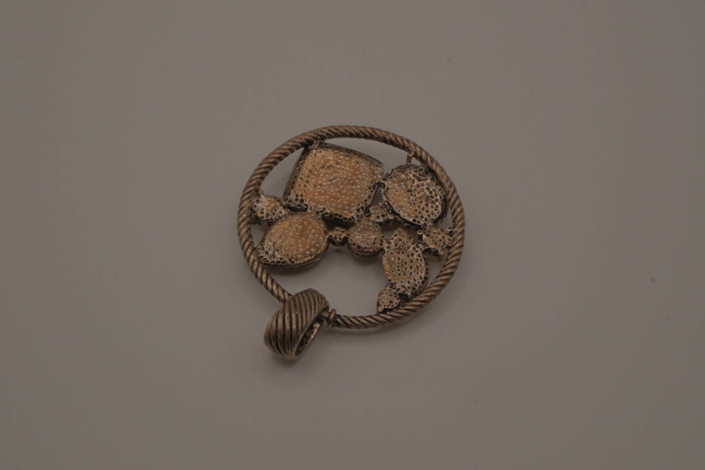 Vintage round statement pendant