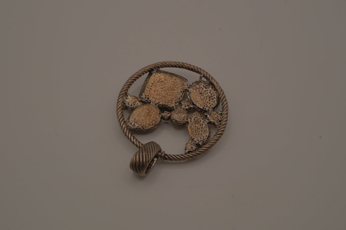 Vintage round statement pendant