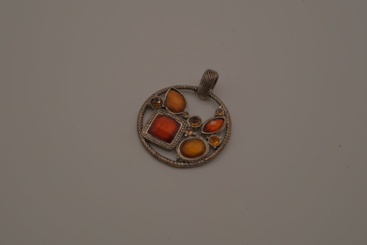 Vintage round statement pendant
