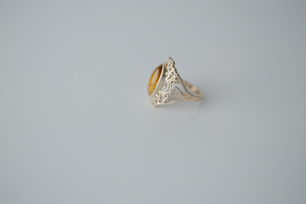 Vintage Tiger's Eye Sterling Silver Ring