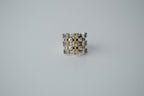 Vintage Modernist 3-Row Sterling Silver Ring