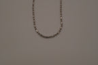 18K GP silver bar-and-bead link chain necklace