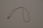 18K GP silver bar-and-bead link chain necklace