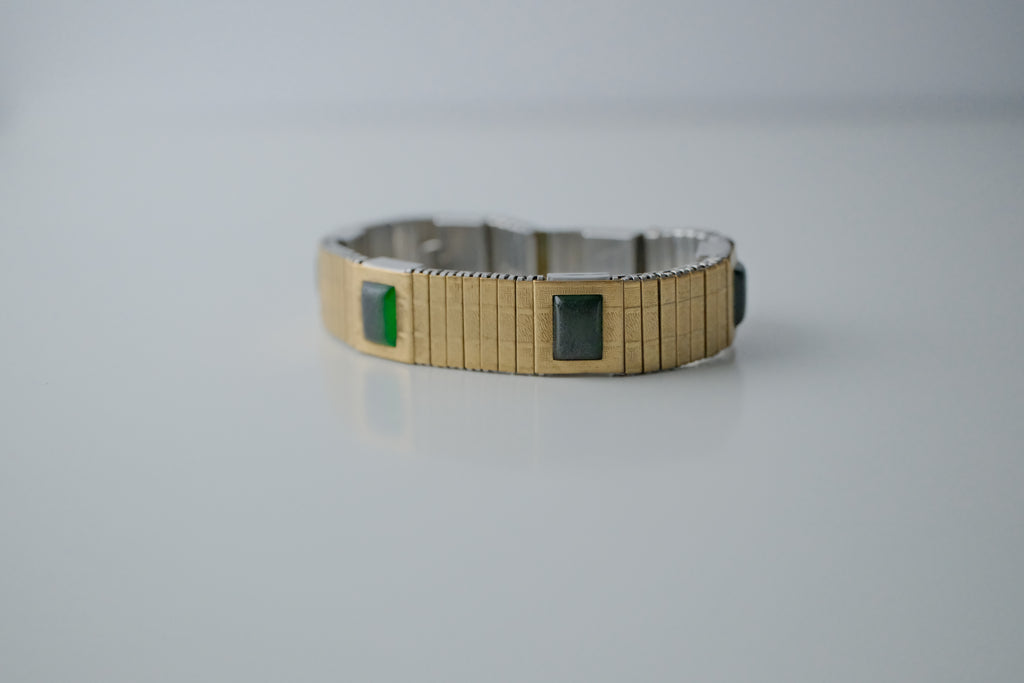 Magor Magnetic Gold Tone Stretch Bracelet