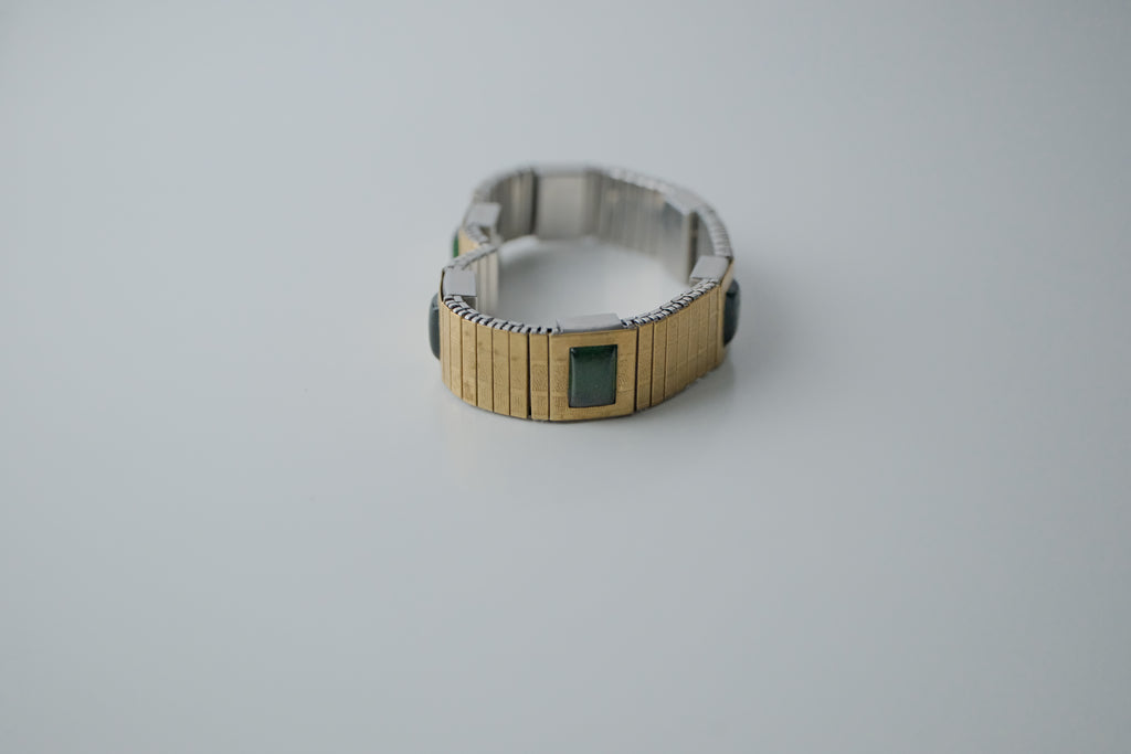Magor Magnetic Gold Tone Stretch Bracelet