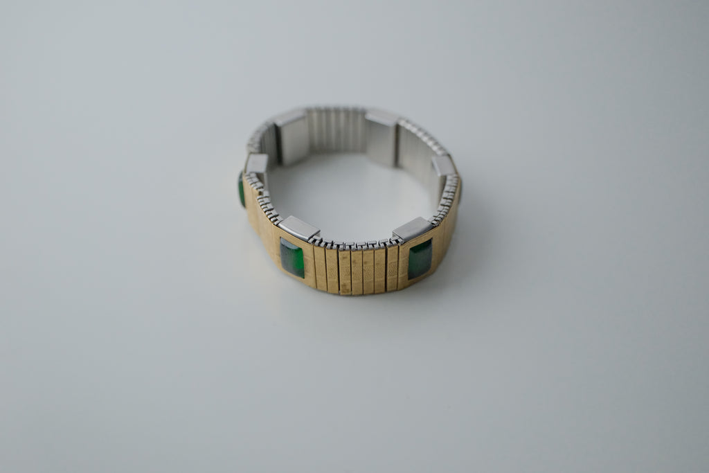 Magor Magnetic Gold Tone Stretch Bracelet