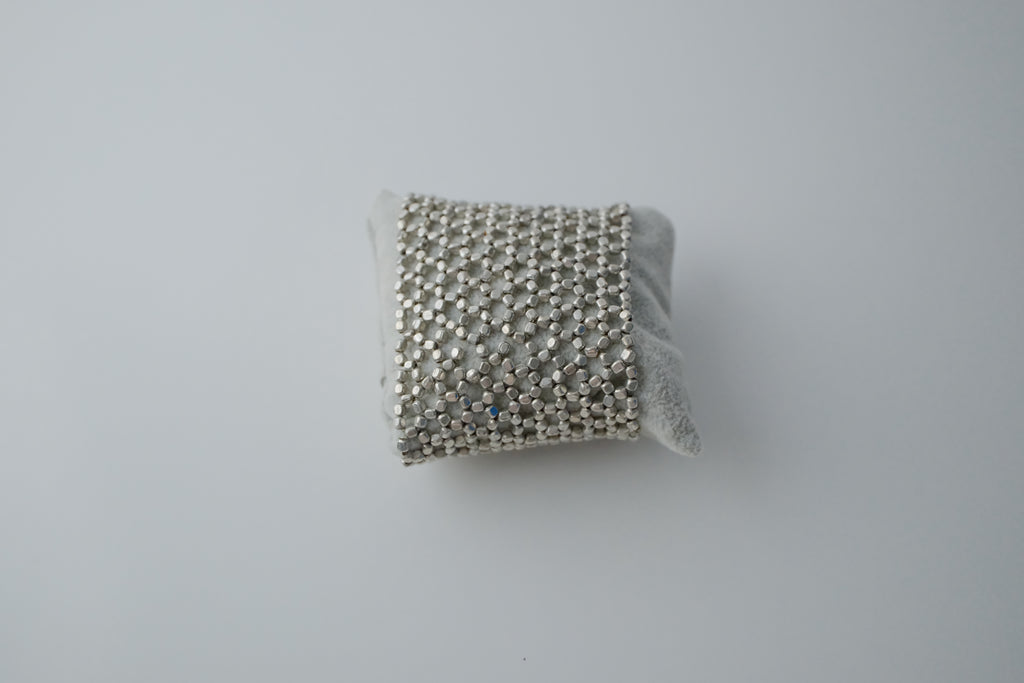 Vintage Silver Beaded Bracelet