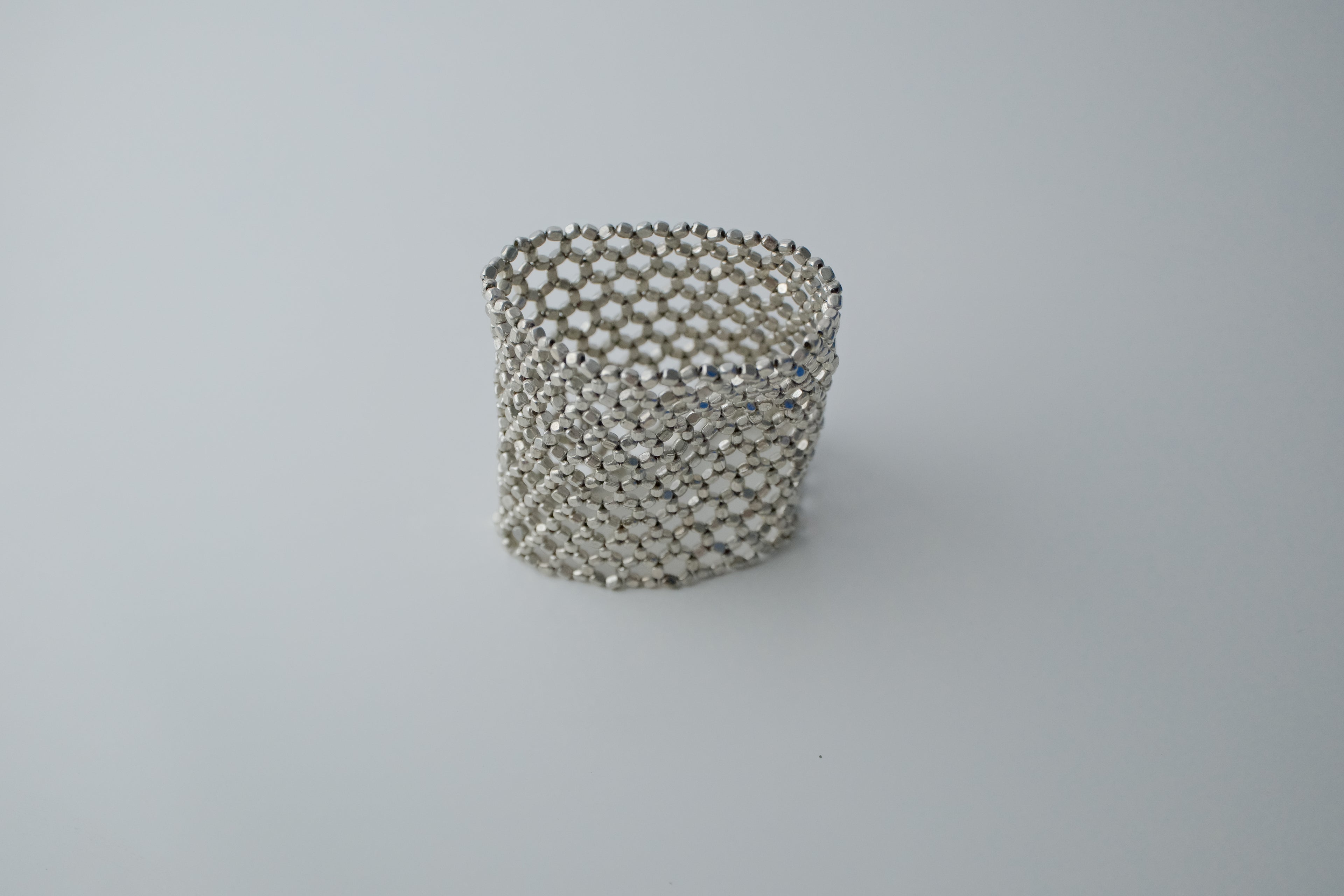 Vintage Silver Beaded Bracelet