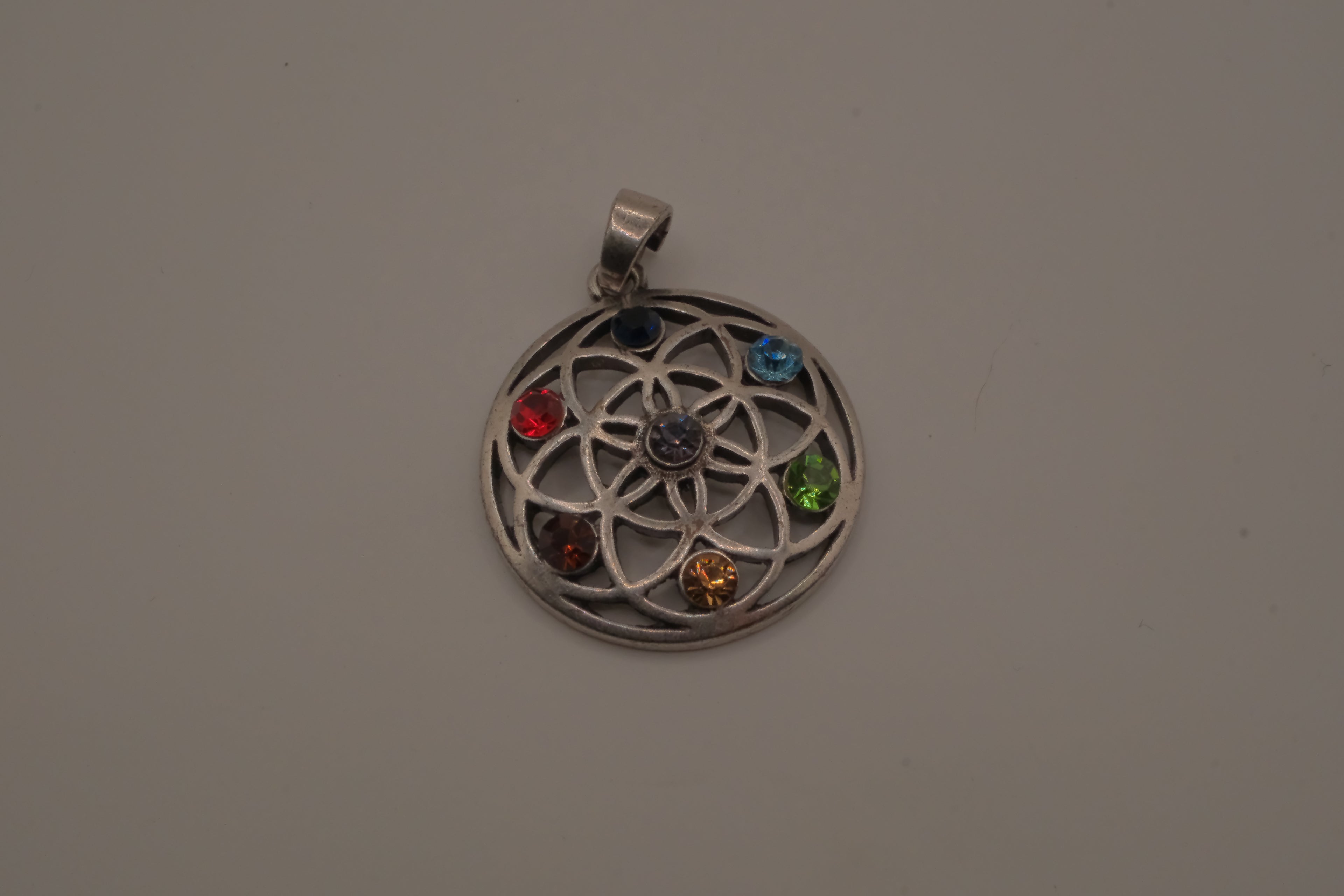 Seven Chakra Seed of Life pendant