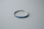 Vintage Blue Inlay Silver Bangle