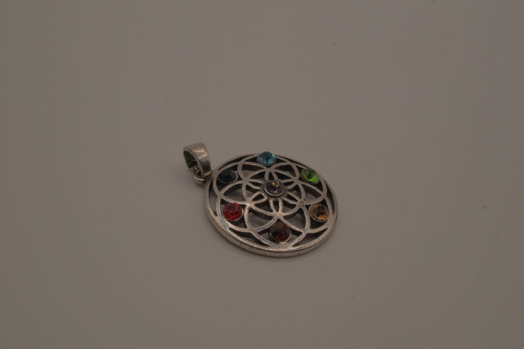 Seven Chakra Seed of Life pendant
