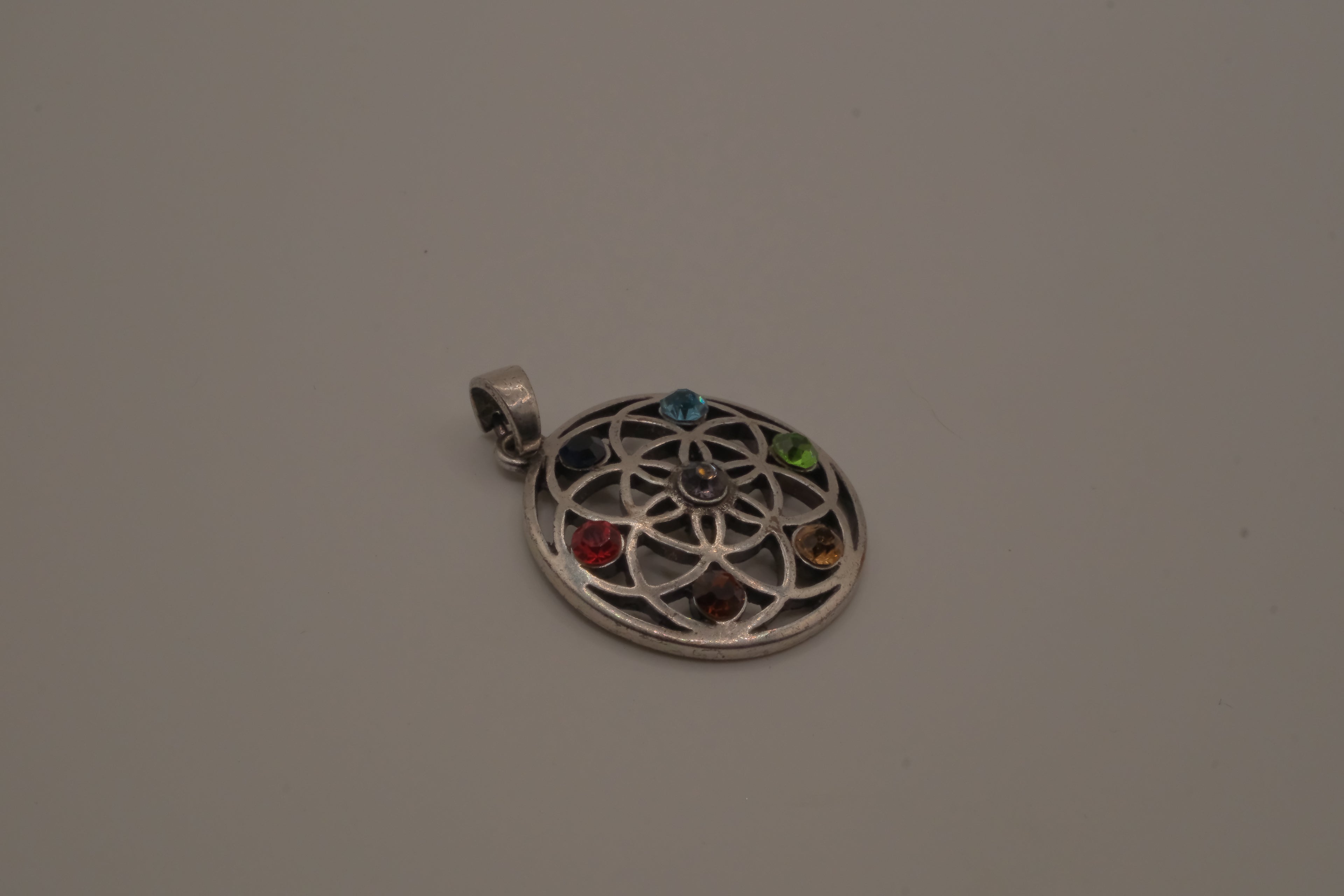 Seven Chakra Seed of Life pendant