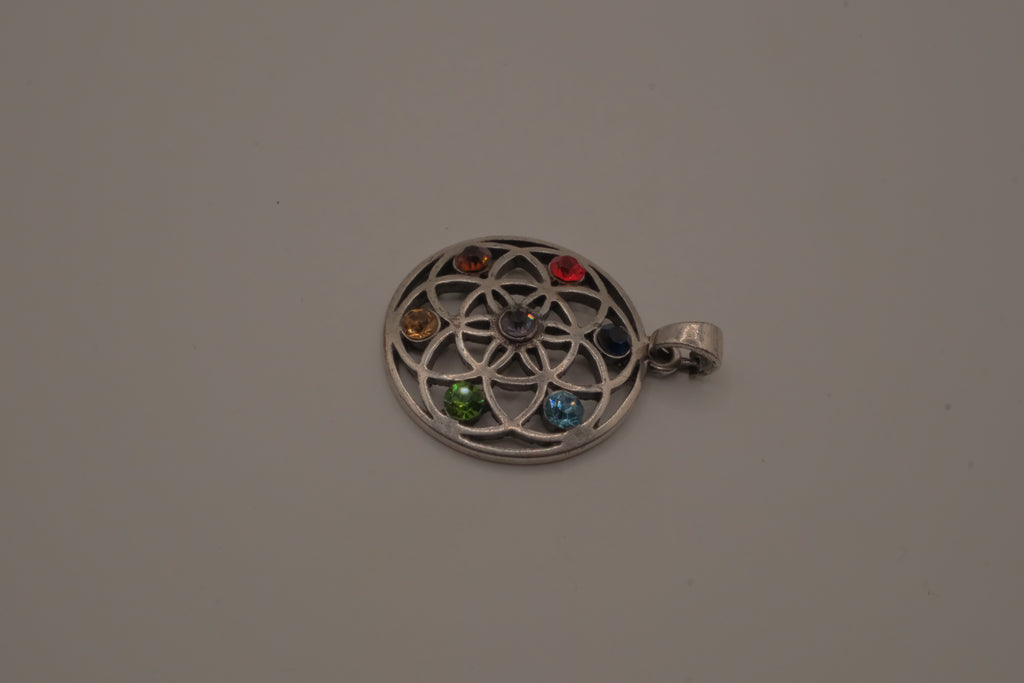 Seven Chakra Seed of Life pendant