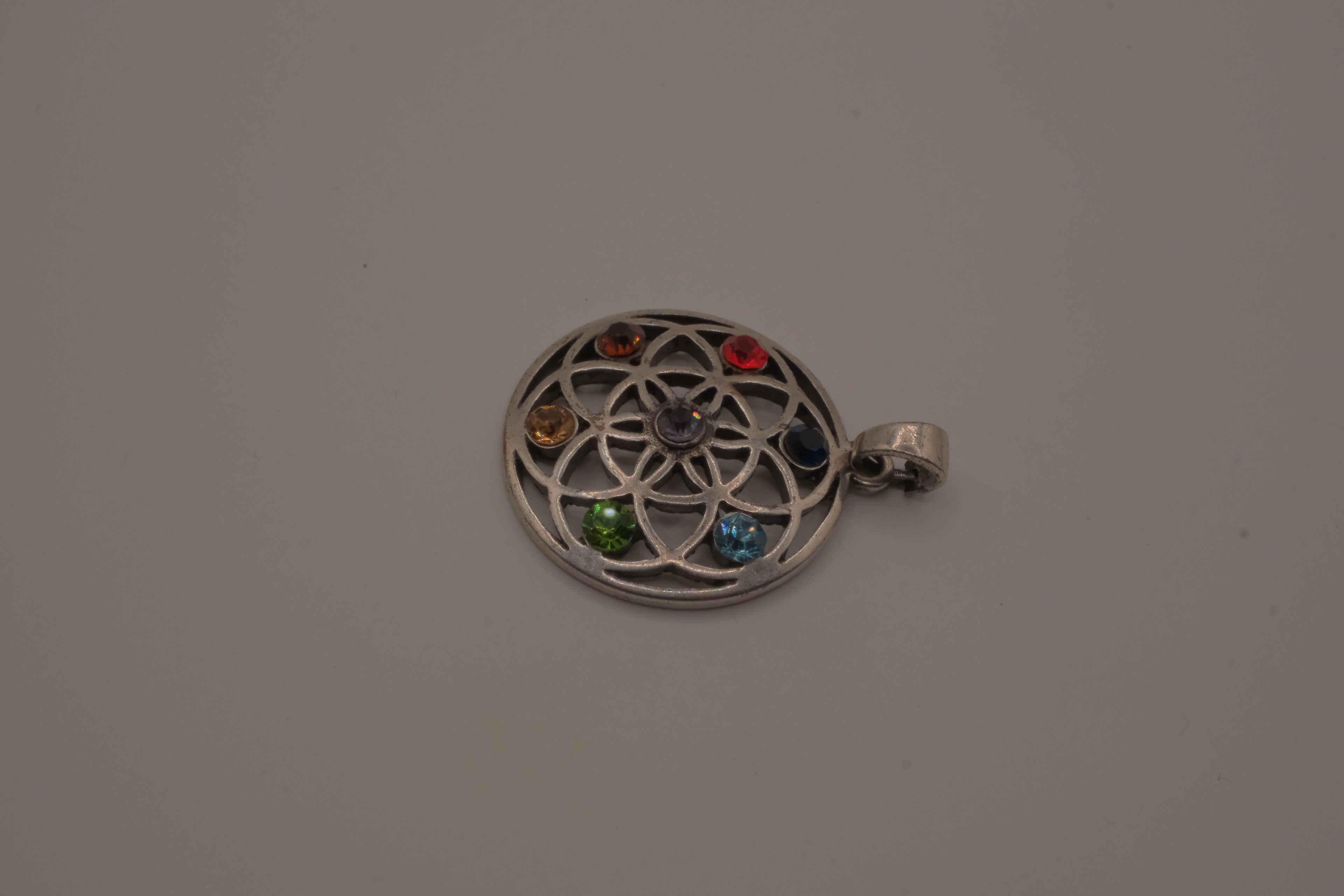 Seven Chakra Seed of Life pendant
