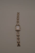 Vintage Silver tone Hudson Rectangular fashion watch
