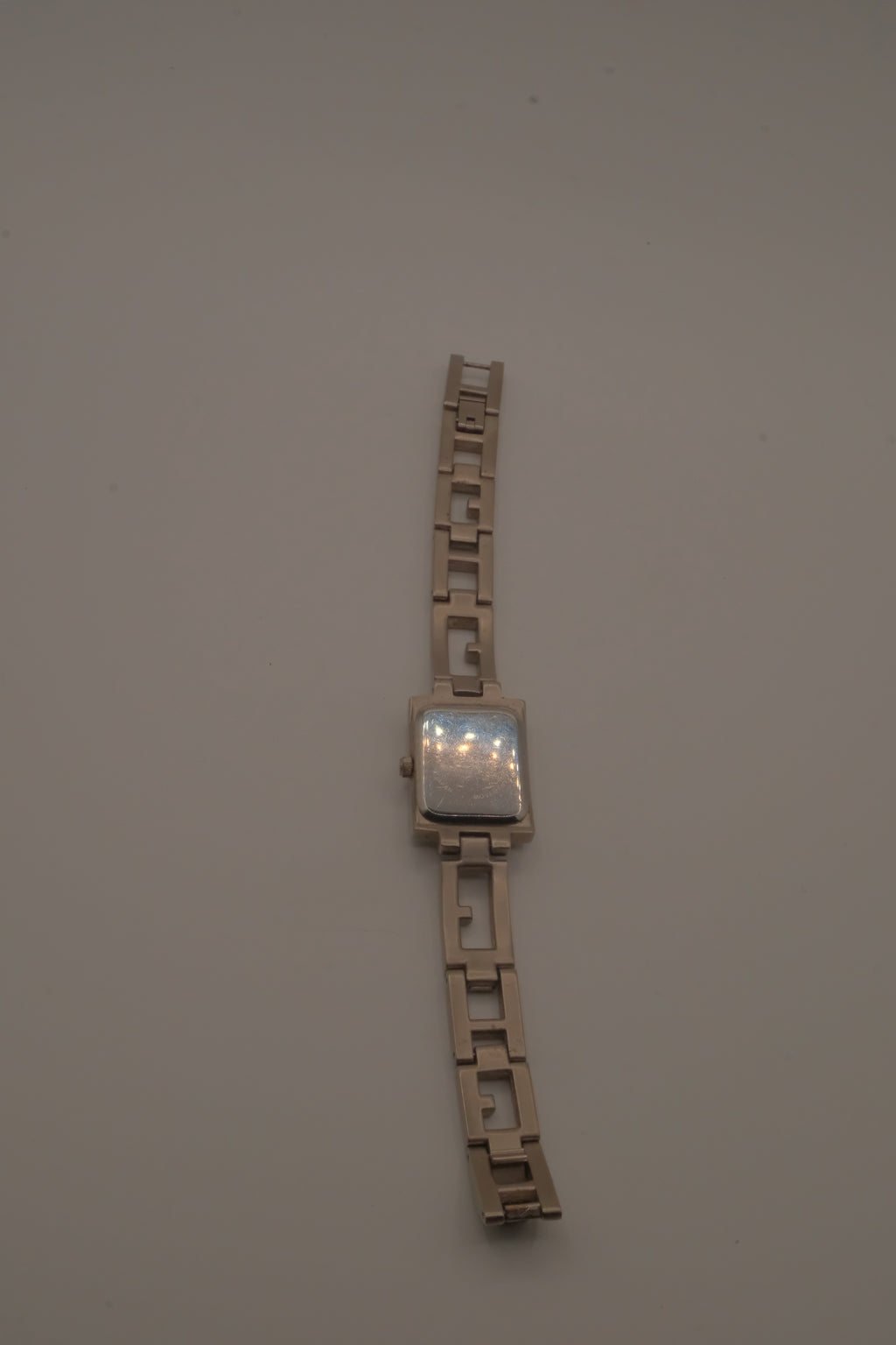 Vintage Silver tone Hudson Rectangular fashion watch