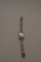 Vintage Silver tone Hudson Rectangular fashion watch