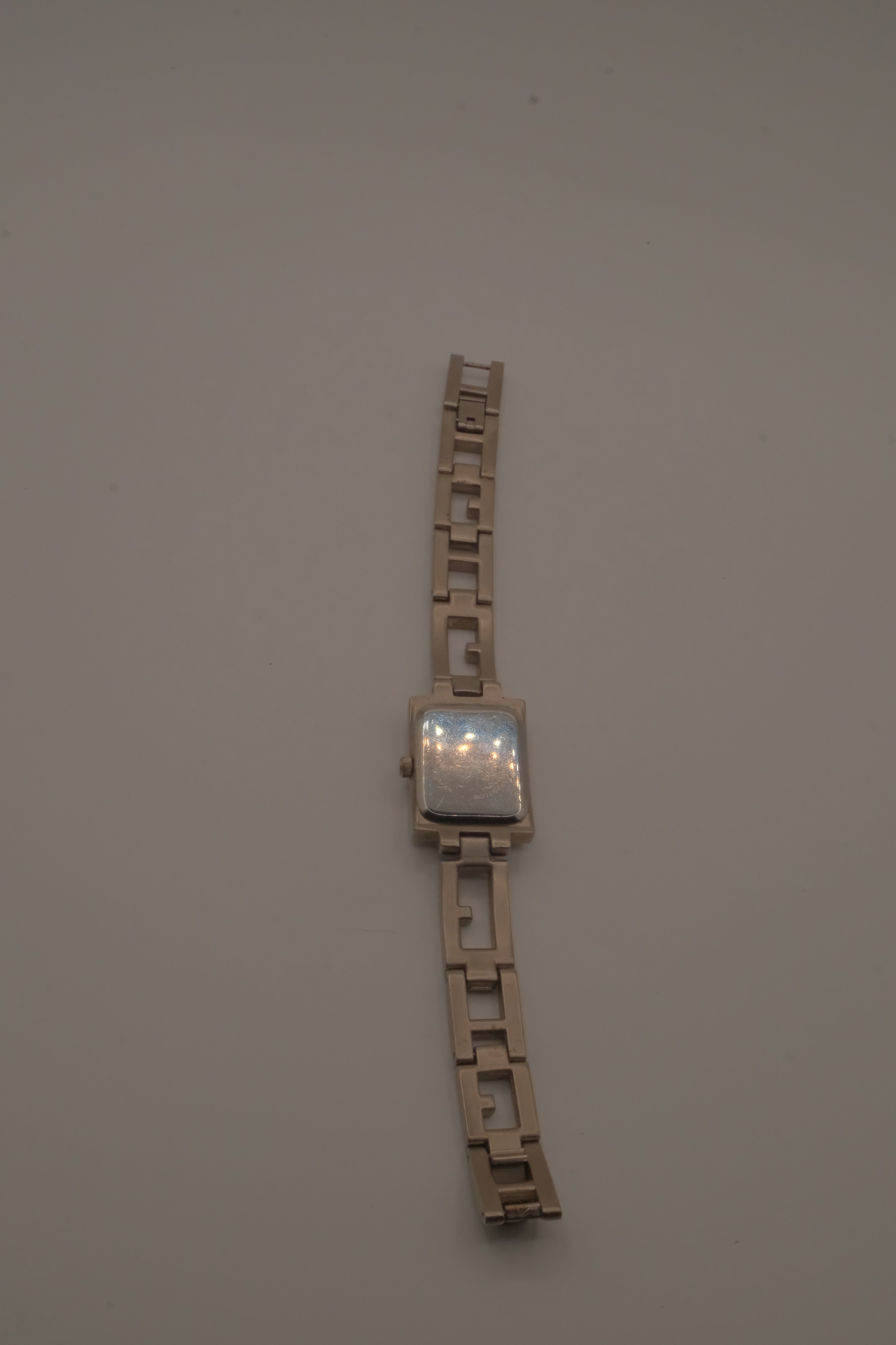 Vintage Silver tone Hudson Rectangular fashion watch