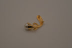 Gold-tone abstract statement brooch