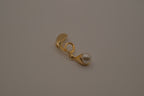 Gold-tone abstract statement brooch