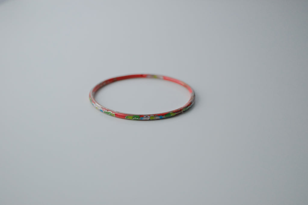 Vintage Red Cloissone Bangle
