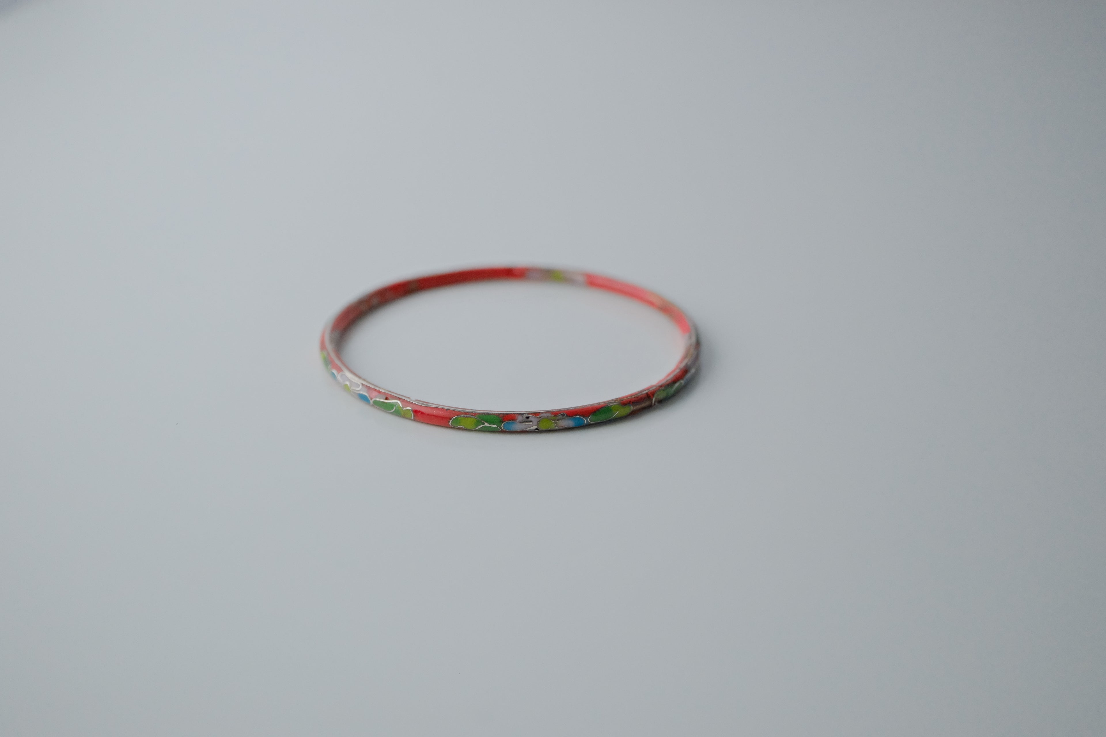 Vintage Red Cloissone Bangle