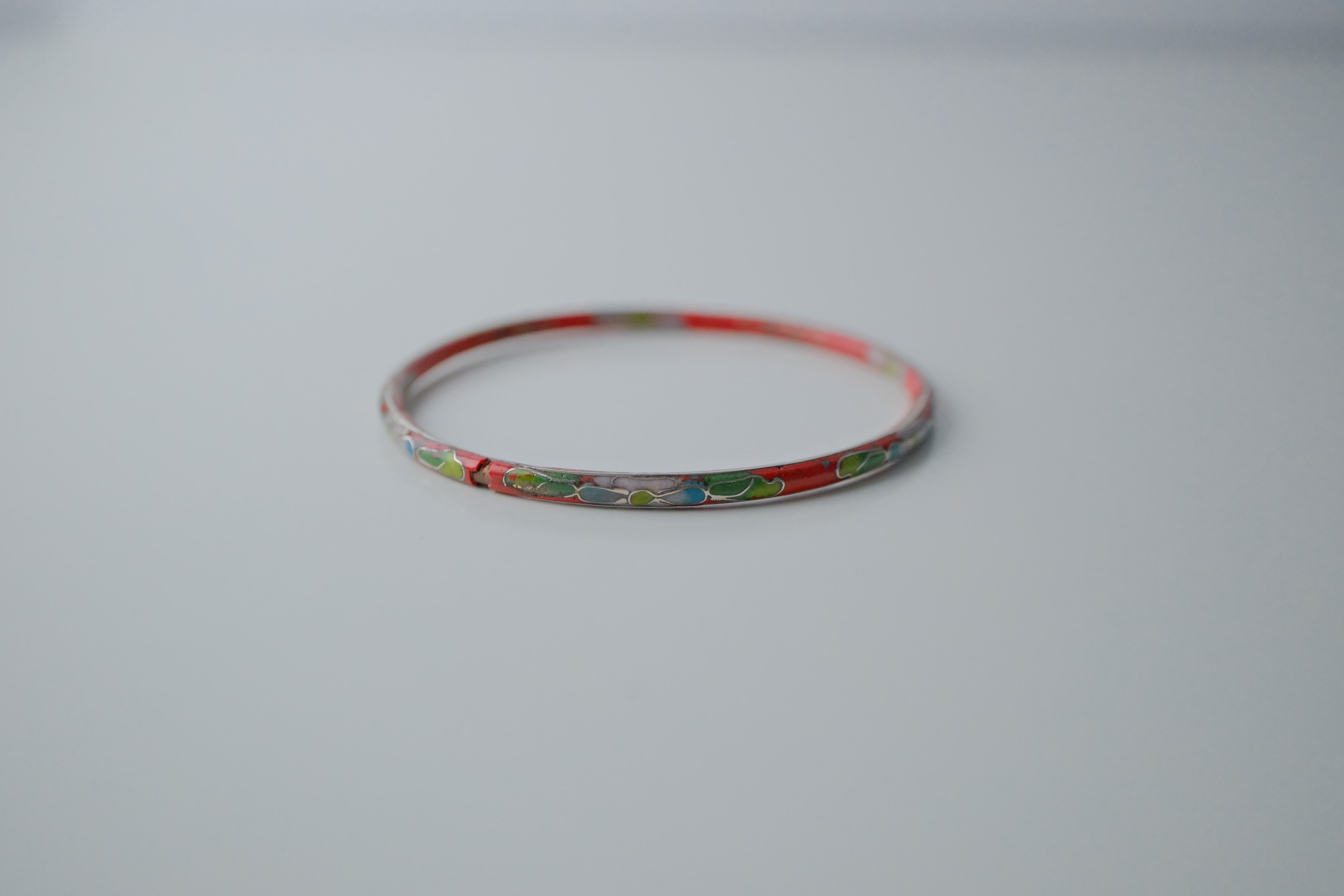 Vintage Red Cloissone Bangle