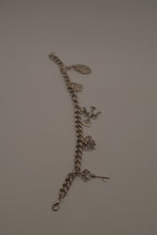 Vintage silver tone charm bracelet