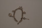Vintage silver tone charm bracelet