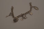 Vintage silver tone charm bracelet